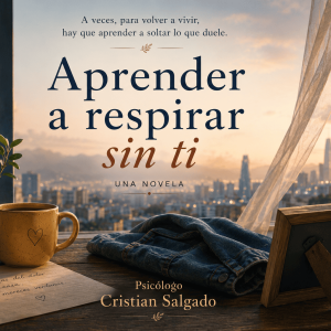Portada horizontal de Aprender a respirar sin ti, novela sobre duelo, amor imperfecto y volver a vivir después de una pérdida