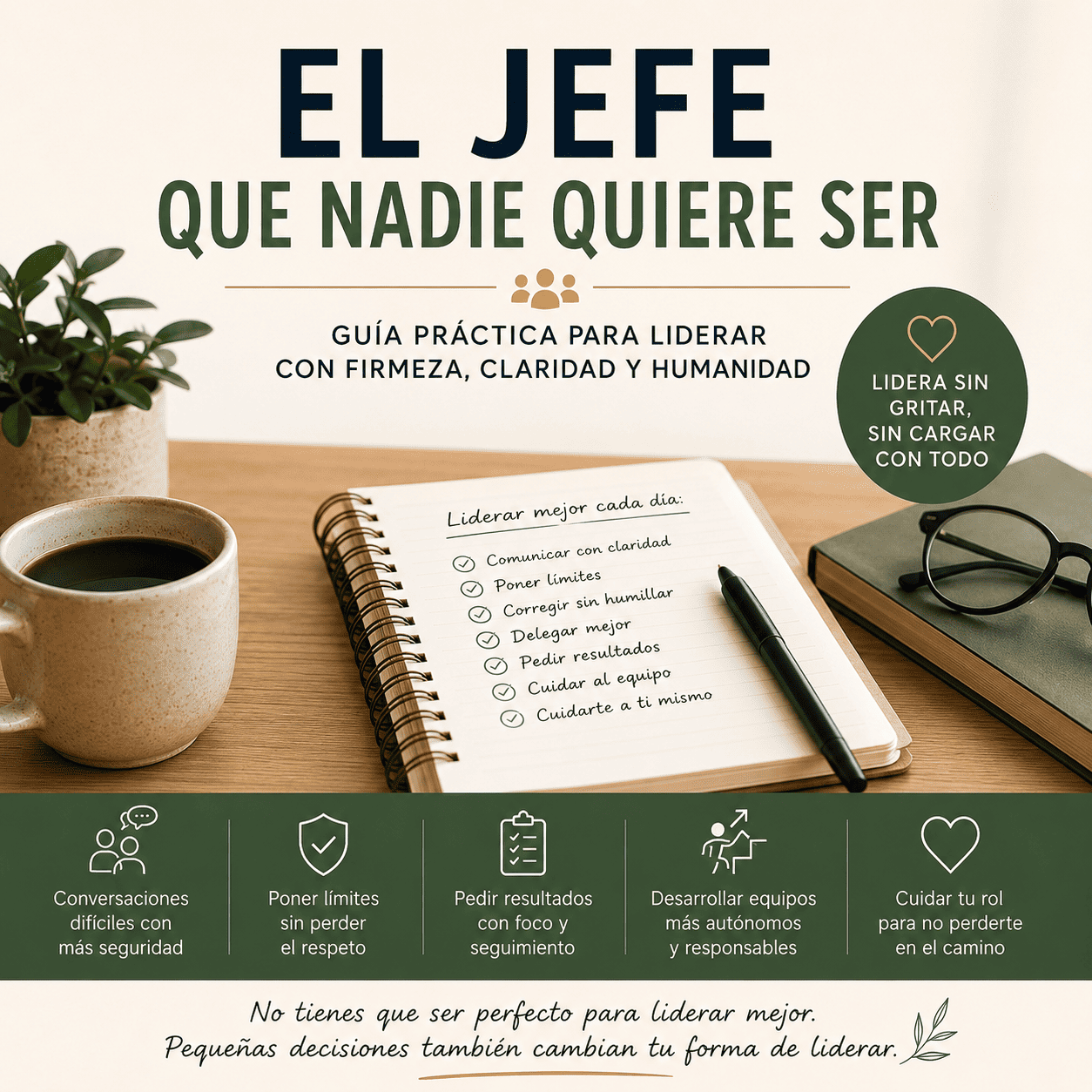 Portada del libro El jefe que nadie quiere ser, guía práctica de liderazgo para jefes y supervisores